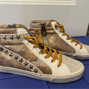 Vintage Havana Genuine Calf Hair Mid-top Sneakers